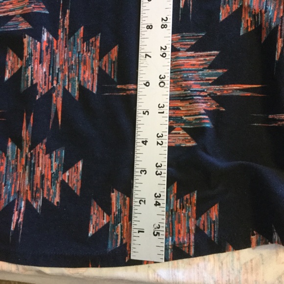 XXS LuLaRoe CARLY 36" dress Black orange Green - Picture 3 of 5